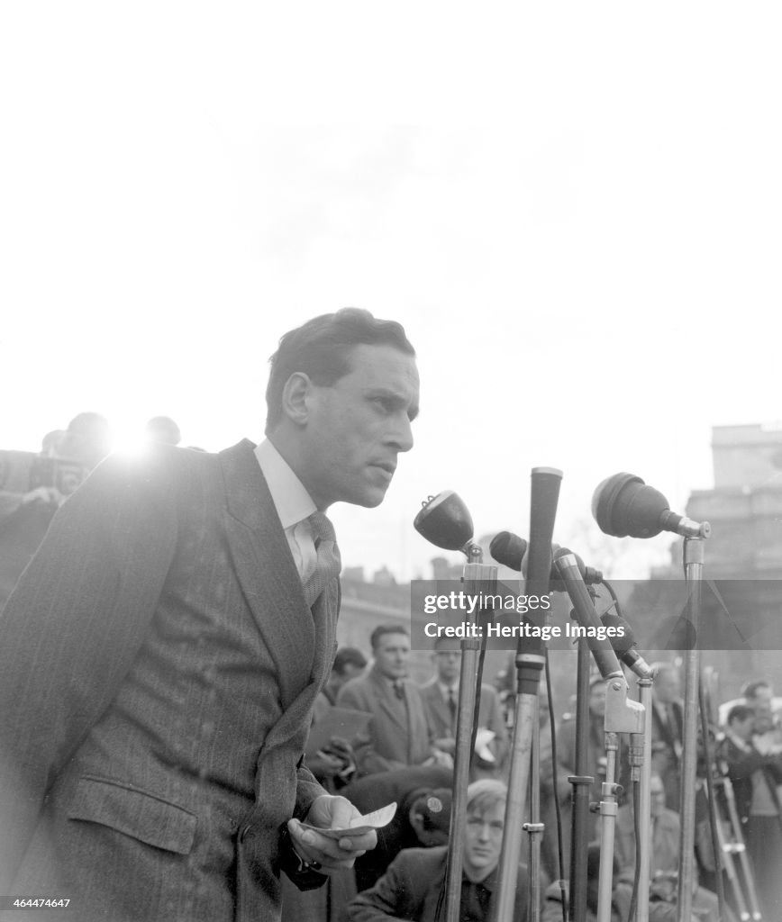 Jeremy Thorpe, Liberal MP, at a Boycott South African Goods Rally, London, 28 Feb 1960. Artist: Henry Grant