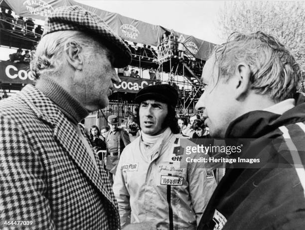 Jackie Stewart, early 1970s. Scottish motor racing driver Jackie Stewart began his Formula 1 career in 1965, winning the Italian Grand Prix in his...
