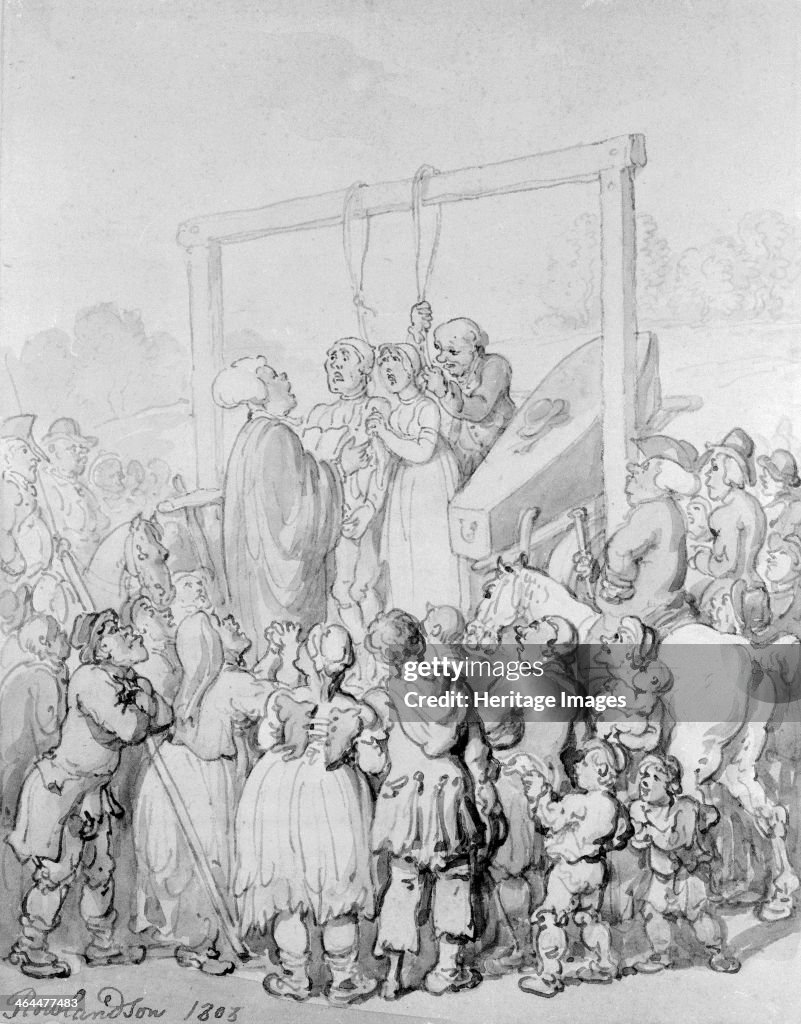 Execution at Tyburn, 1803. Artist: Thomas Rowlandson