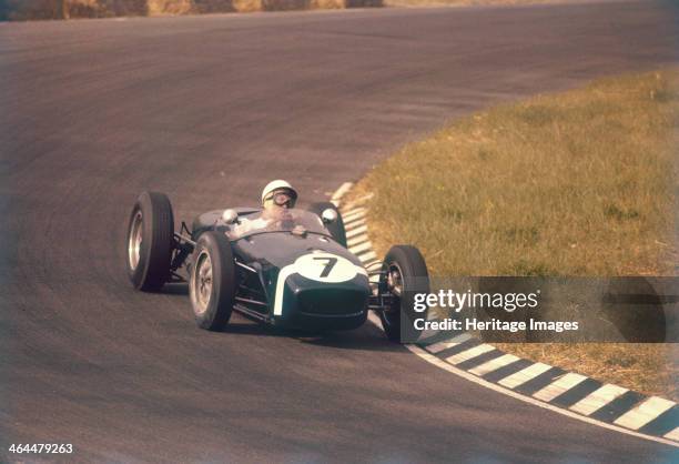 Stirling Moss in a Lotus 18, Dutch Grand Prix, Zandvoort, 1960. He finished fourth after having qualified in pole position. Moss began his career in...