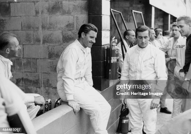 Graham Hill and Jackie Stewart, 1960s. Hill made his debut at Monaco in 1958 and went on to win 14 Grands Prix. He also won the Formula One World...