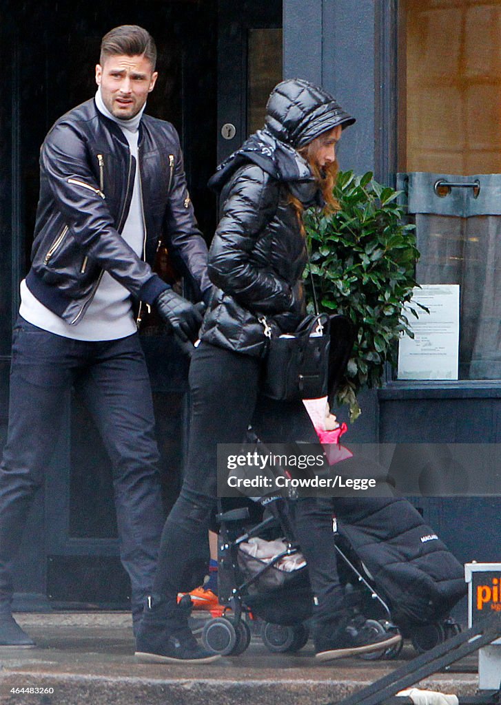 Olivier Giroud and wife Jennifer sighting -  February 22, 2015