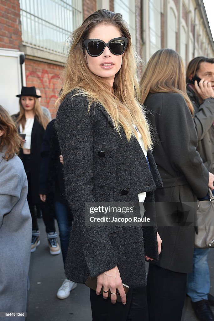 Fendi - Arrivals & Front Row - MFW FW2015