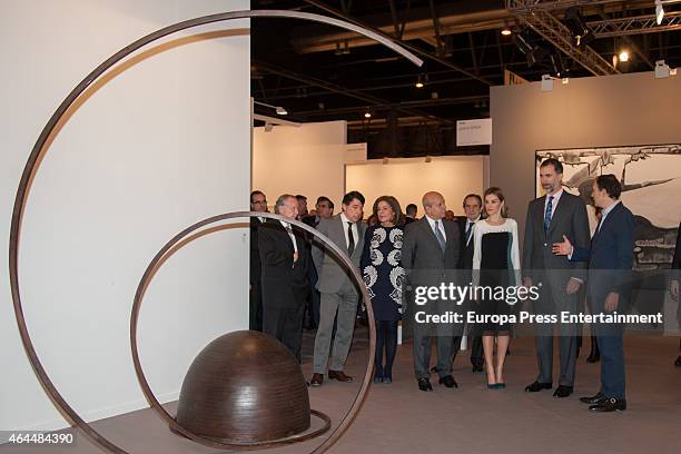 King Felipe VI of Spain and Queen Letizia of Spain attend the opening of the International Contemporary Art Fair ARCO 2015 at Ifema on February 26,...