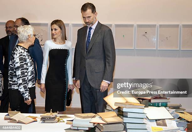 King Felipe VI of Spain and Queen Letizia of Spain attend the opening of the International Contemporary Art Fair ARCO 2015 at Ifema on February 26,...