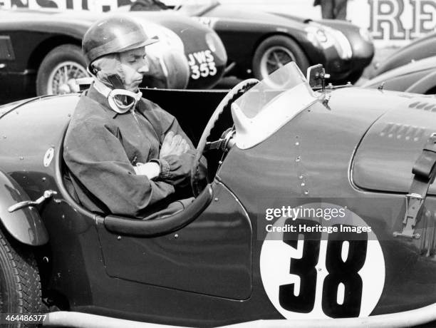 Tony Brooks at a BARC Members meeting at Goodwood, West Sussex, 1954. His win in 1955 on the Syracuse circuit in Sicily was Britain's first...