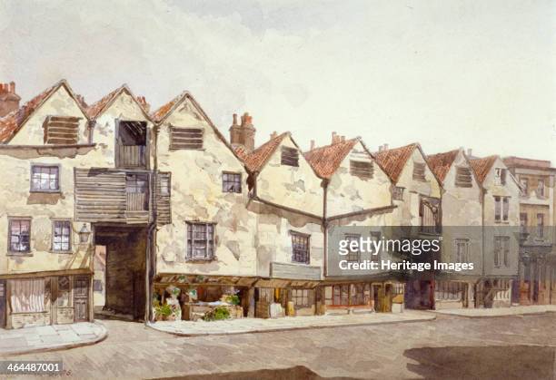 View of shops and houses, Bermondsey Street, Bermondsey, London, 1886.