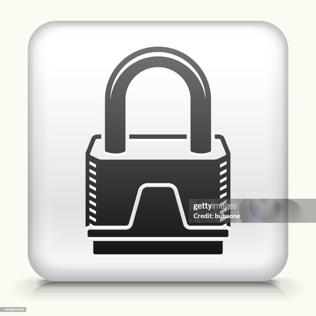 Square Button With Security Lock Royalty Free Vector Art High-Res ...
