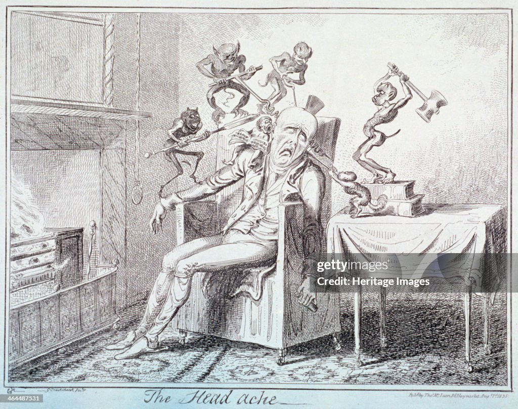 'The head ache', 1835. Artist: George Cruikshank