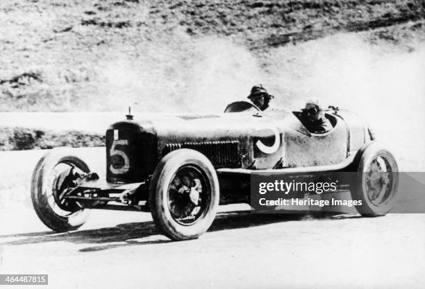 Alfieri Maserati and Guerino Bertocchi in a Type 26 Maserati, Targa Florio race, Sicily, 1926. Winners of the 1.5 litre class.