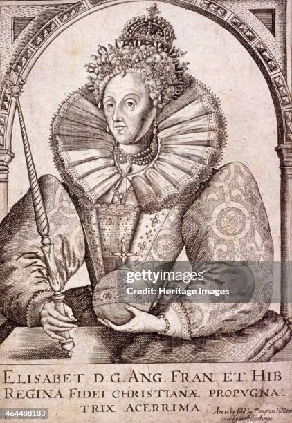 Queen Elizabeth I with sceptre and orb, c1650.
