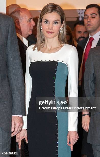 Queen Letizia of Spain attends the opening of the International Contemporary Art Fair ARCO 2015 at Ifema on February 26, 2015 in Madrid, Spain.