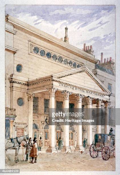 The Theatre Royal, Haymarket, Westminster, London, c1840. The theatre opened on 4 July 1821. The building was designed by John Nash.