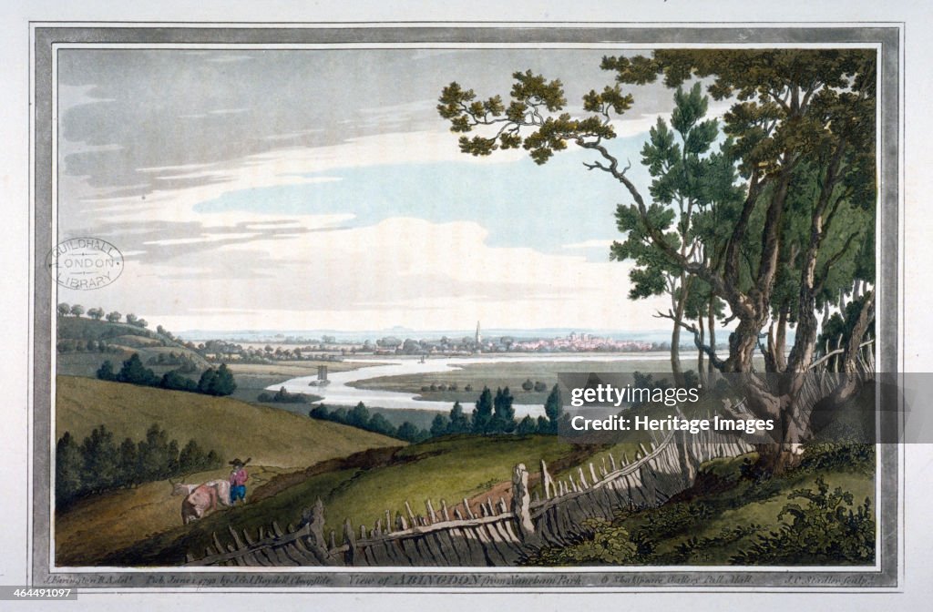 View of Abingdon from Nuneham Park, Berkshire, 1793. Artist: Joseph Constantine Stadler