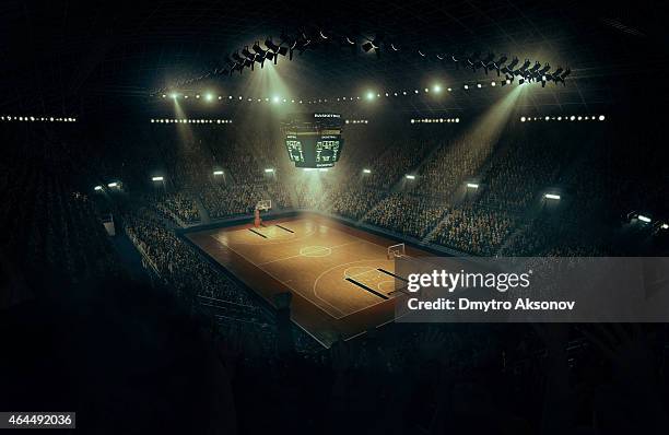 salle de basket - scoreboard photos et images de collection