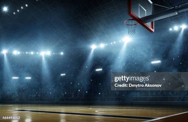 basketball arena - canasta fotografías e imágenes de stock