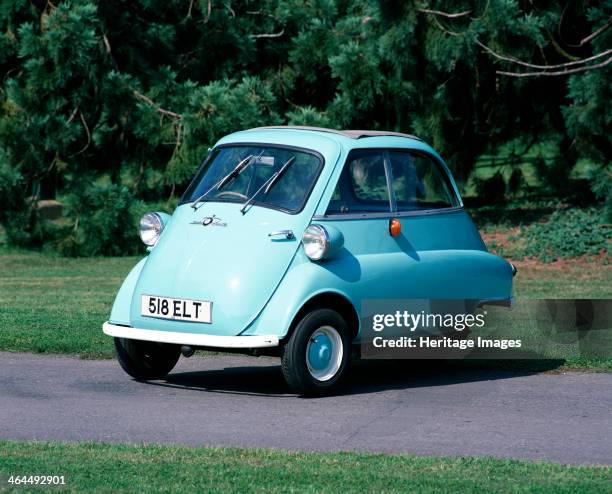 Isetta 300 Super Plus car. European post-war austerity, combined with the Suez Crisis of 1956, led to a petrol shortage and increased the popularity...