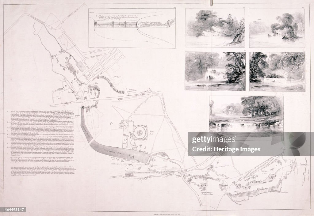 A plan of Hyde Park, Green Park and St James's Park, c1827. Artist: Anon