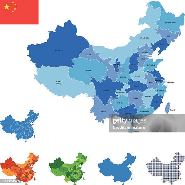 china map - tibet stock illustrations