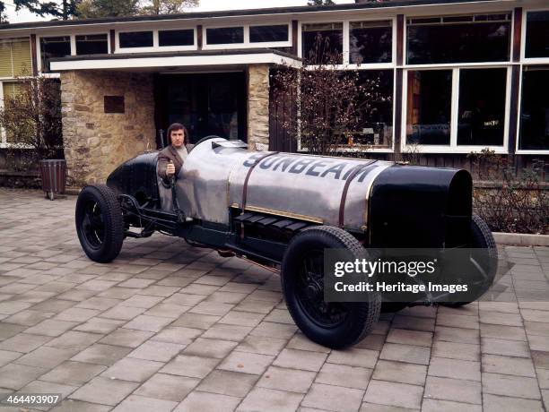 Jackie Stewart at the wheel of a 1920 Sunbeam 350hp. Stewart began his Formula 1 career in 1965, winning the Italian Grand Prix in his debut season....