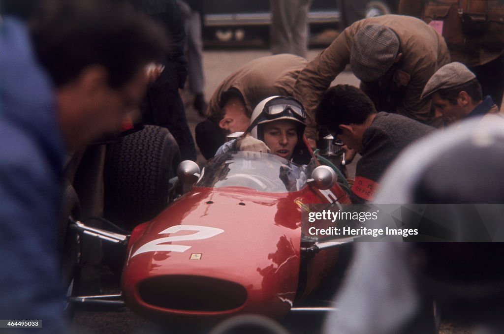 John Surtees in a Ferrari.