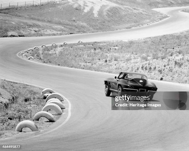 Chevrolet Corvette Stingray on a winding racetrack, .