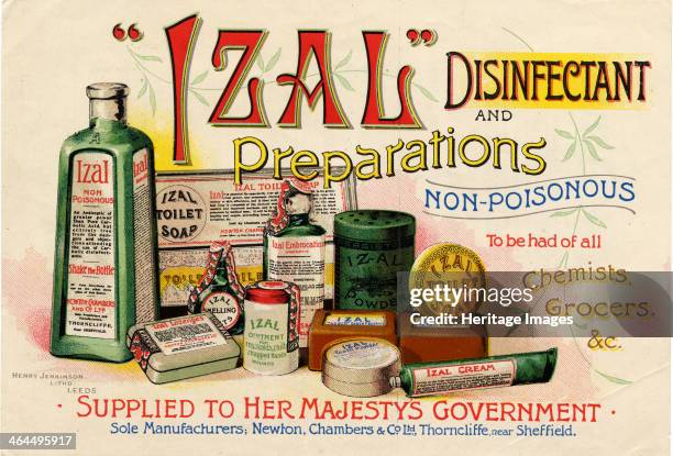 Izal Disinfectant and Preparations, Newton, Chambers & Co. Ltd., Thorncliffe near Sheffield, c.1890.