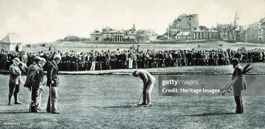 Golfers at the Open Championship, St Andrews, Scotland, 1890.