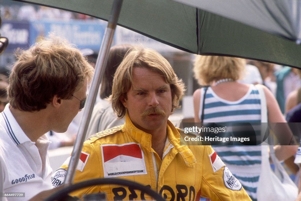 Keke Rosberg at the British Grand Prix, Brands Hatch, Kent, 1982.