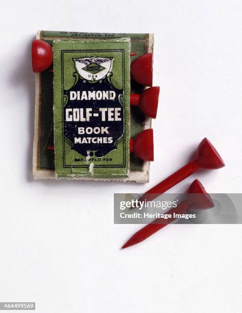 Diamond Golf Tee book of matches, c1900.