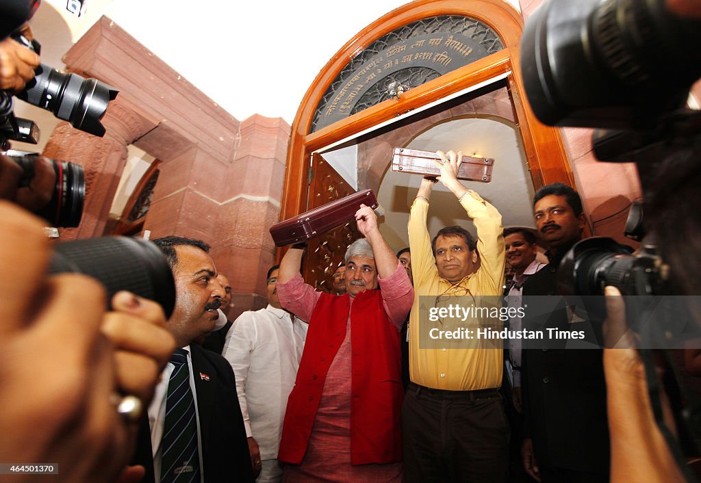 Union Railways Minister Suresh Prabhu Presents Rail Budget 2015 In Parliament