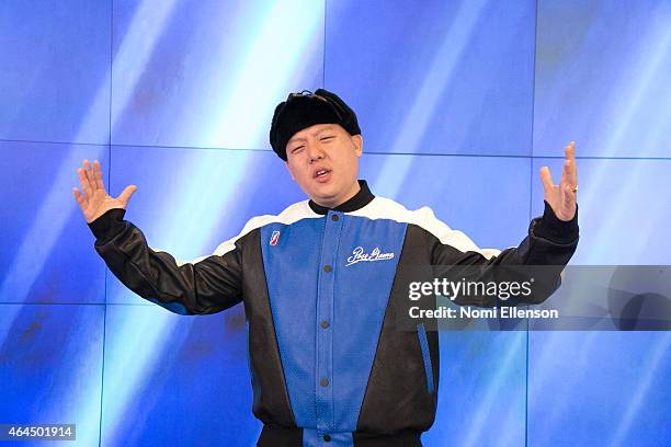 Eddie Huang Rings The NASDAQ Opening Bell at NASDAQ MarketSite on February 26, 2015 in New York City.