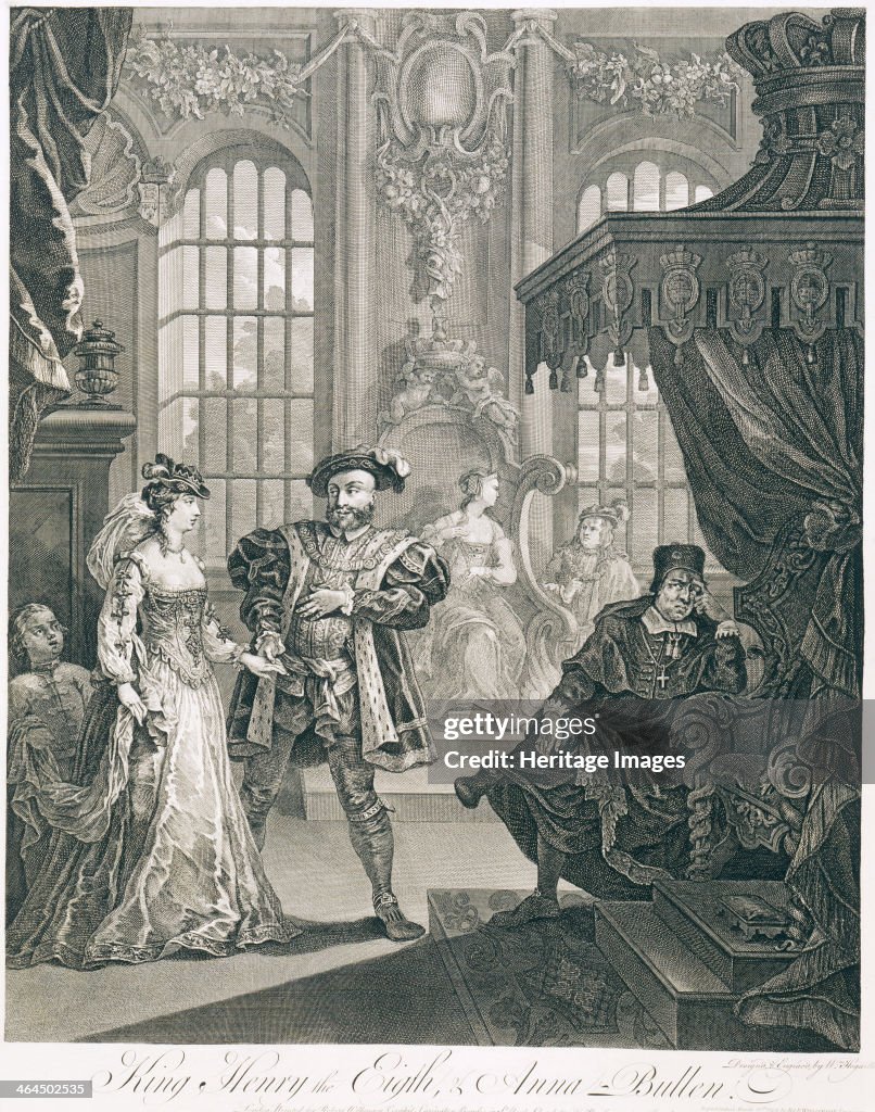 'King Henry the Eigth & Anna Bullen', 18th century. Artist: William Hogarth