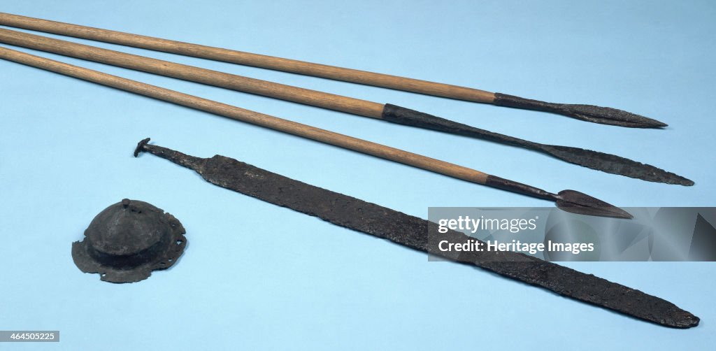 Anglo Saxon Weapons Spears A Sword And An Iron Shield boss News anglo-saxon-weapons-spears-a-sword-and-an-iron-shield-boss-news