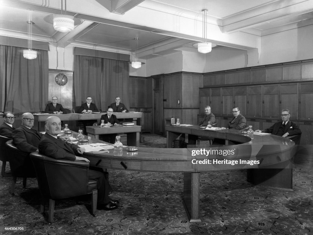 Boardroom scene at the Barnsley Co-op, South Yorkshire, 1957. Artist: Michael Walters