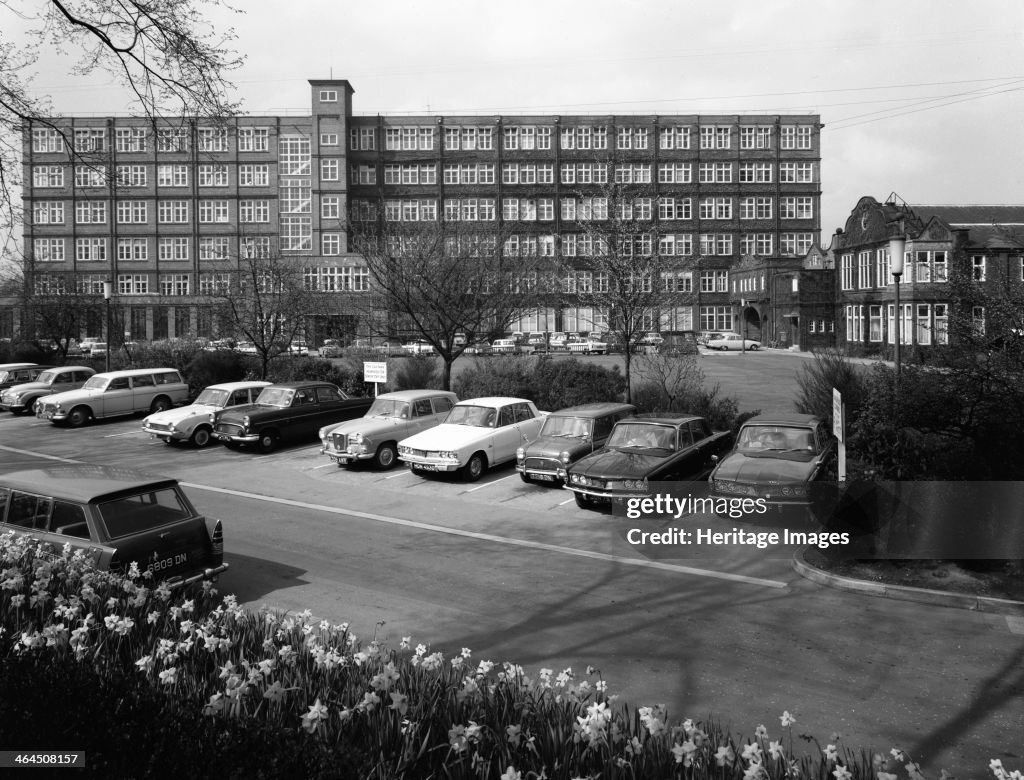 A selection of 1960s cars in a car park, York, North Yorkshire, May 1969. Artist: Michael Walters