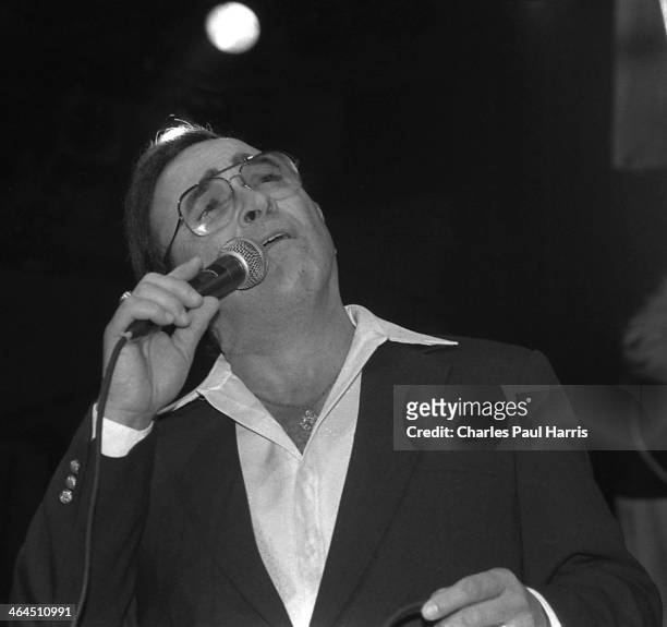 Swamp Pop singer Johnnie Allan performs at the Blues Estafette on November 23, 1991 in Utrecht, Holland.