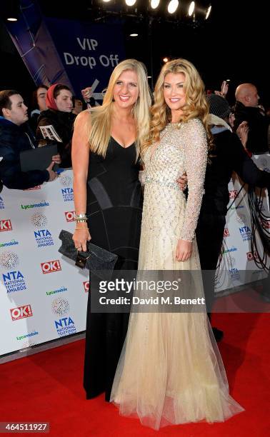 Rebecca Adlington and Amy Willerton attend the National Television Awards at the 02 Arena on January 22, 2014 in London, England.