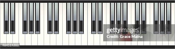 piano keys - vector - electric piano stock illustrations