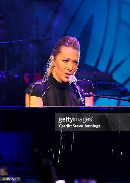 Colbie Caillat performs at We Day California at SAP Center on February 25, 2015 in San Jose, California.