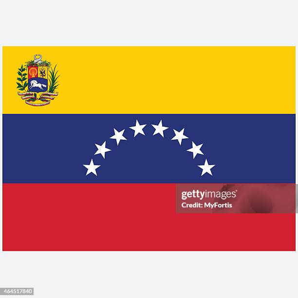 vector image of venezuela's flag after adding 8 stars - venezuela flag stock illustrations