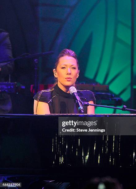 Colbie Caillat performs at We Day California at SAP Center on February 25, 2015 in San Jose, California.