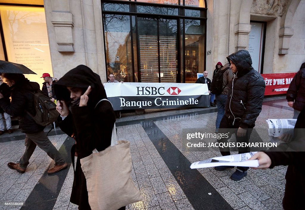 FRANCE-SWITZERLAND-BANKING-BUSINESS-HSBC-DEMO