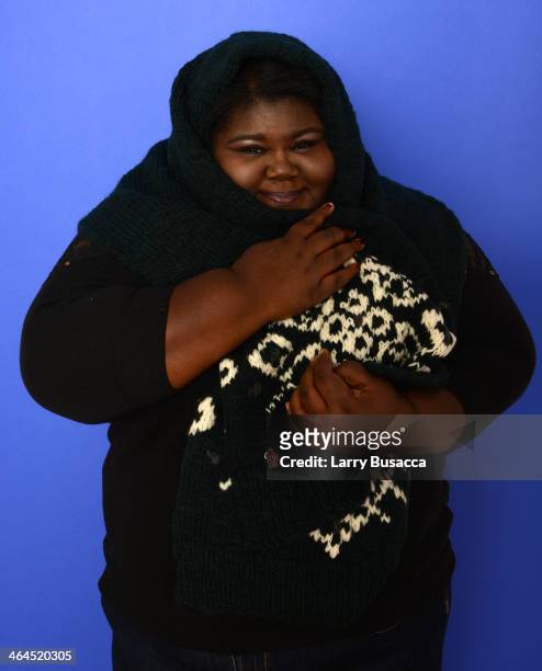 Actress Gabourey Sidibe poses for a portrait during the 2014 Sundance Film Festival at the Getty Images Portrait Studio at the Village At The Lift...