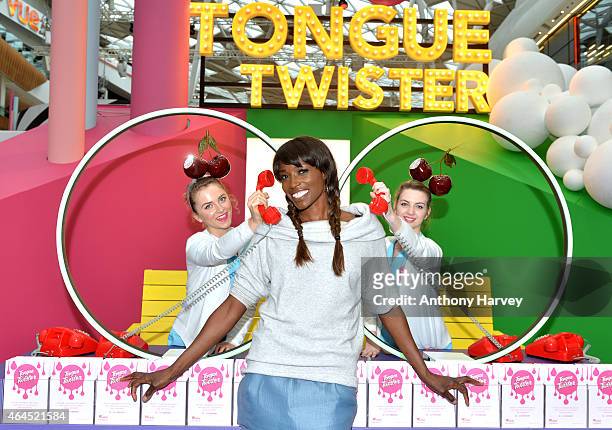 Lorraine Pascale launches the Tongue Twister Food Experience at The Atrium, Westfield on February 26, 2015 in London, England.