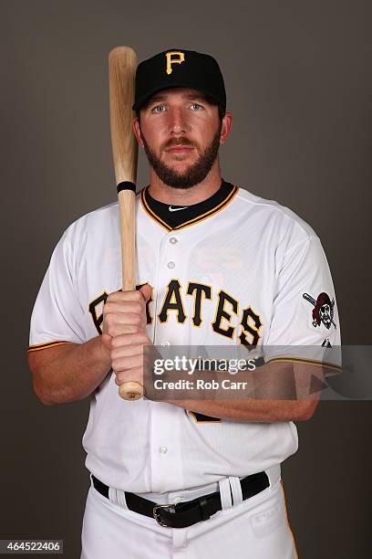 Brent Morel of the Pittsburgh Pirates poses for a portrait on photo day on February 26, 2015 at Pirate City in Bradenton, Florida.