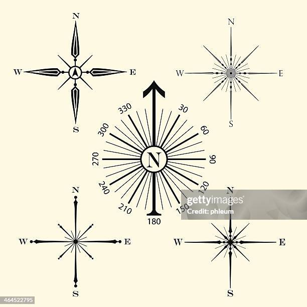 illustrations, cliparts, dessins animés et icônes de compass rose - north