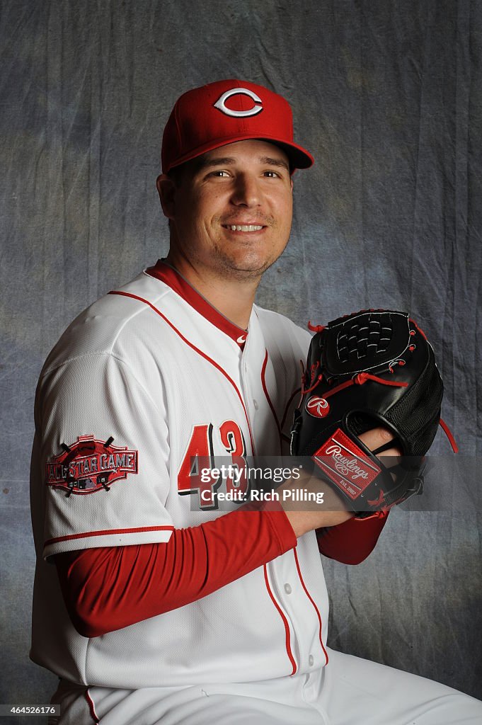 Manny Parra of the Cincinnati Reds poses for a portrait during Photo