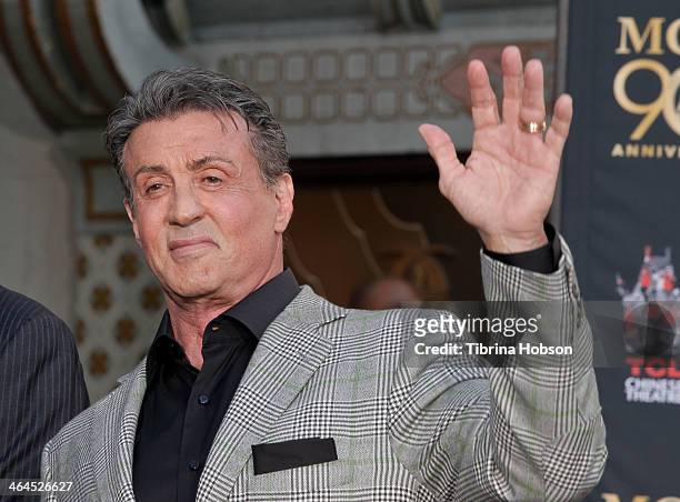 Sylvester Stallone attends the Metro-Goldwyn-Mayer kicks off 90th Anniversary celebration held at TCL Chinese Theatre on January 22, 2014 in...
