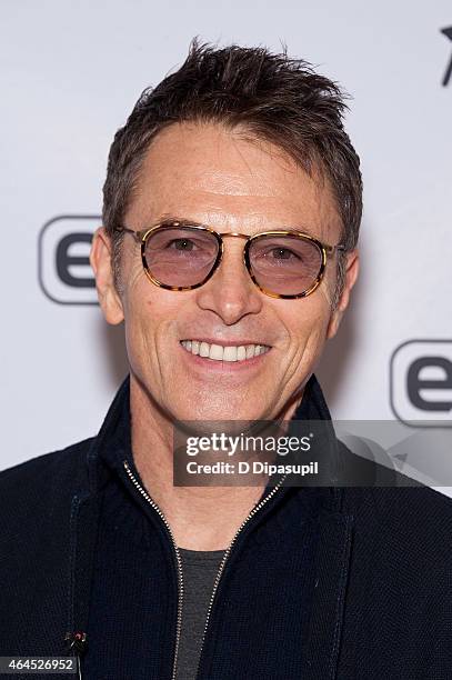 Tim Daly visits "Extra" at their New York studios at H&M in Times Square on February 26, 2015 in New York City.